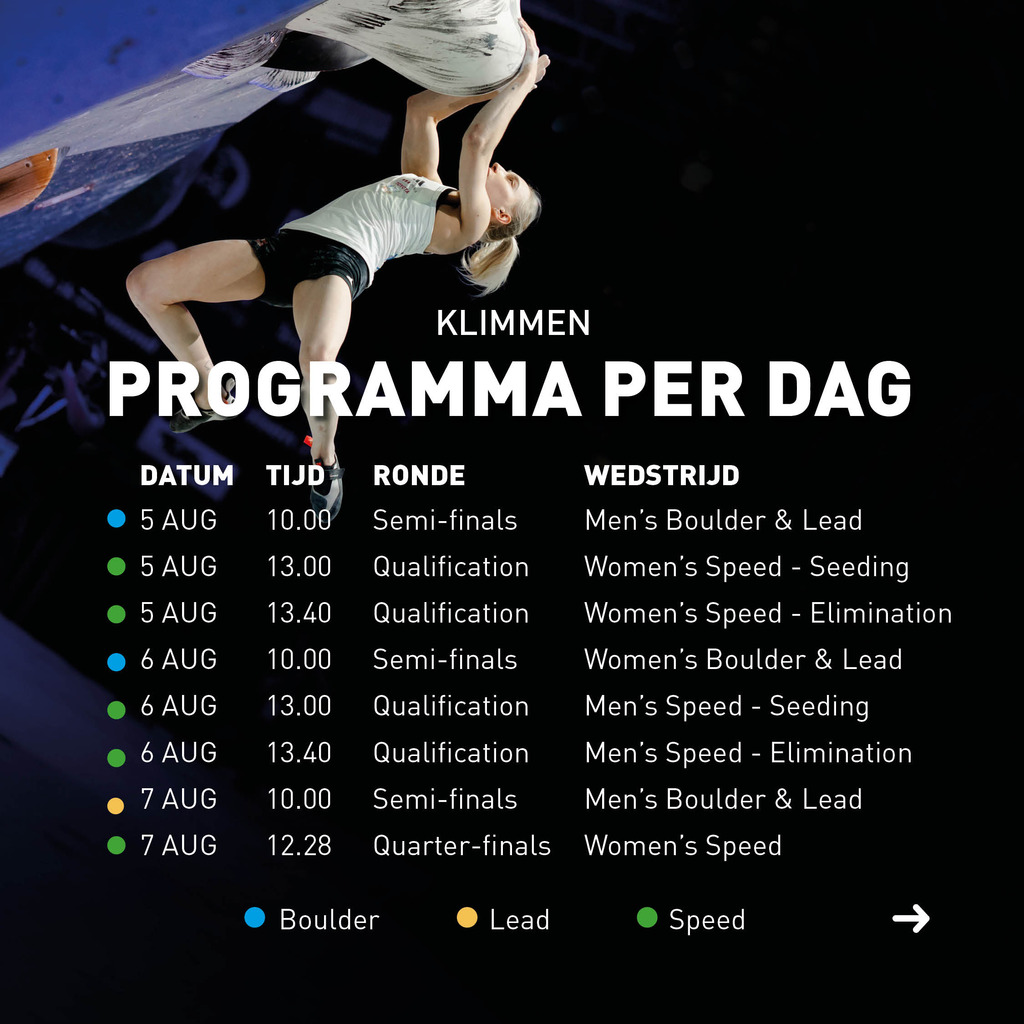 Olympische Spelen 2024 Parijs programma per dag