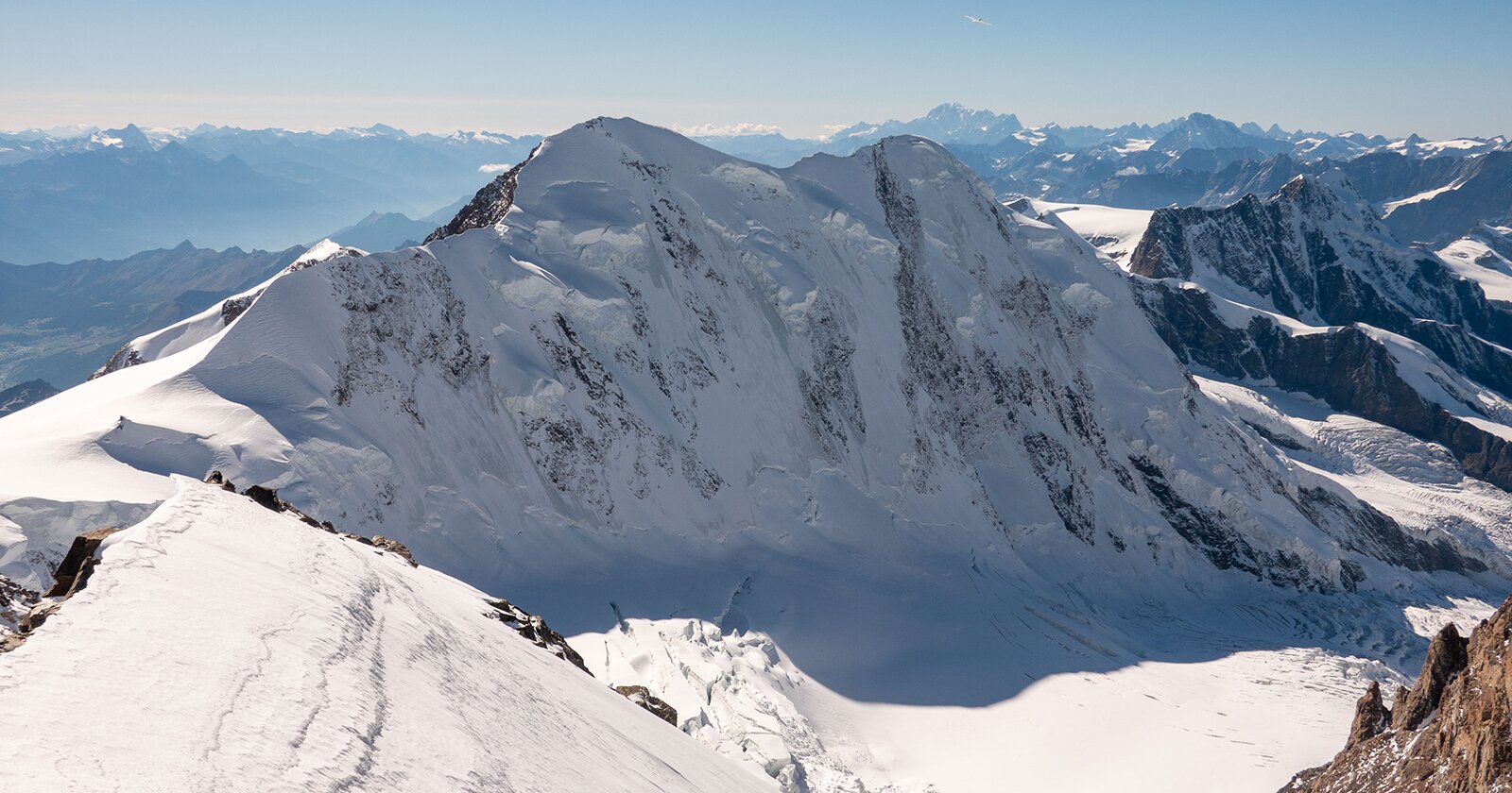 De Lyskamm vanaf de Monte Rosa gezien.