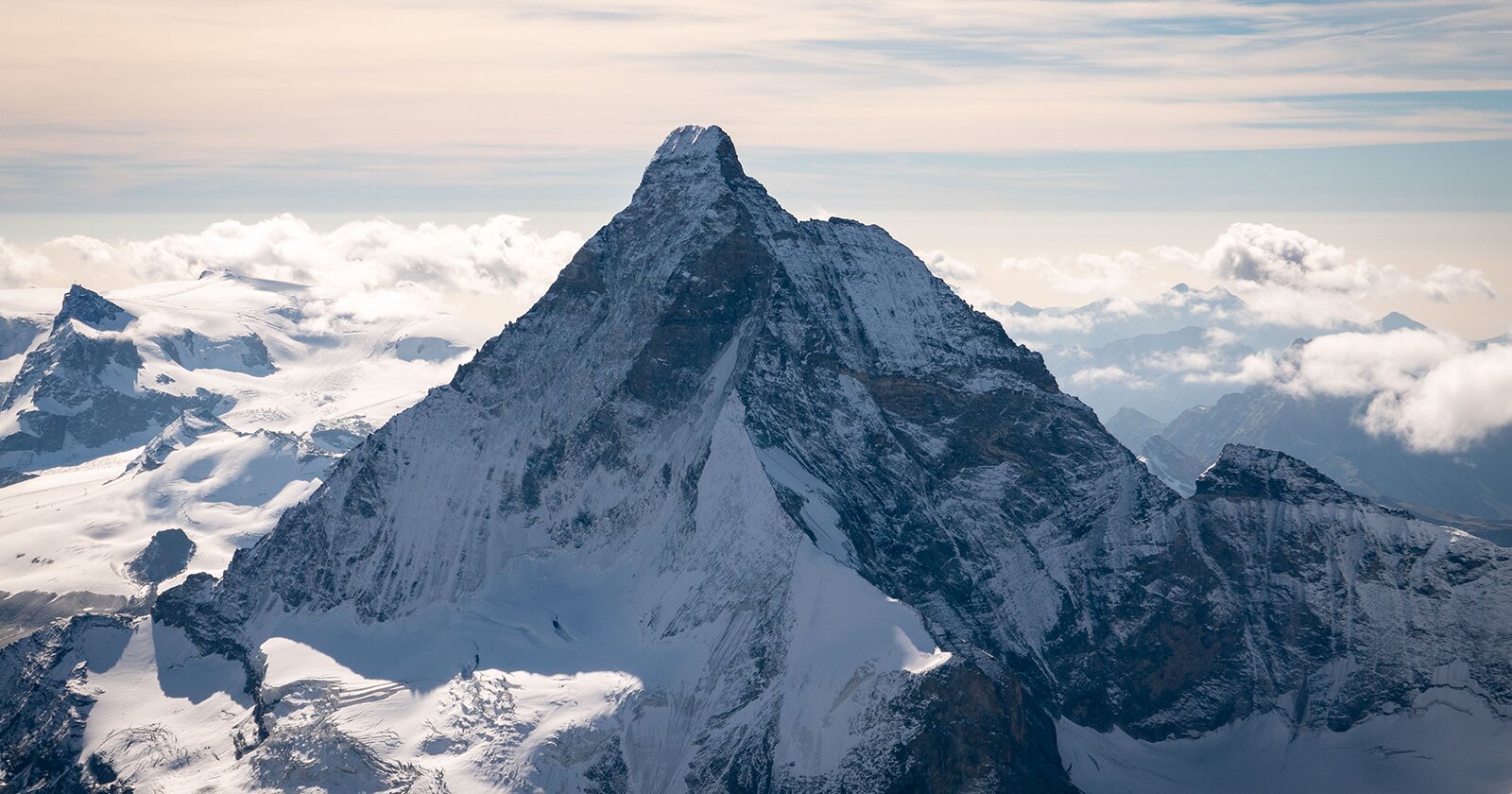 De Matterhorn noordwand in september 2021. 