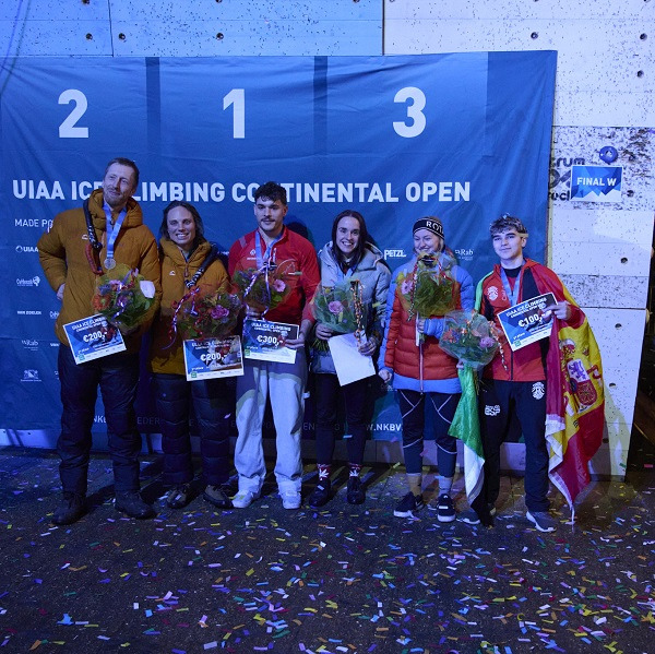 Ice Climbing Continental Open Utrecht 2024 Wedstrijdpodium