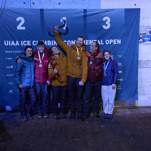 Ice Climbing Continental Open Utrecht 2024 NK Podium